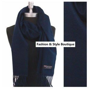 New Soft Navy Blue Warm 100% Cashmere Scarf